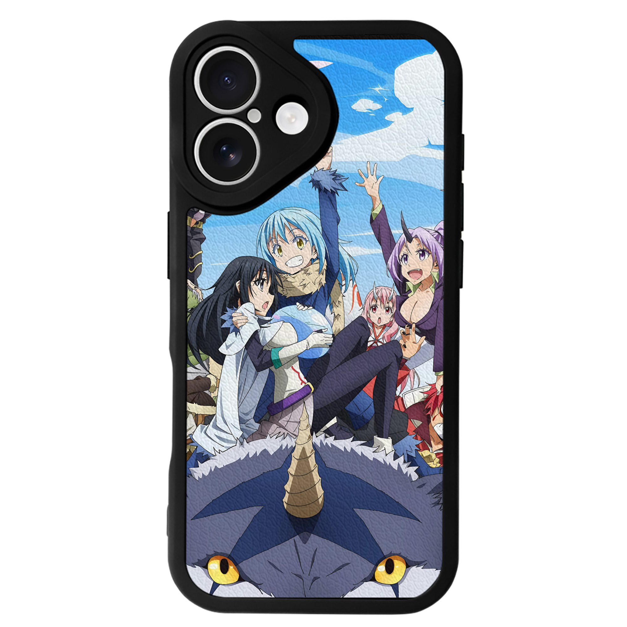 （画像用） 転スラ Regarding Reincarnated to Slime 【iPhone 16シリーズ対応】シリコンスマホケース（レザー調） 材質：シリコン